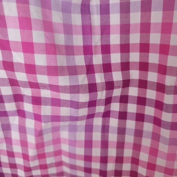 Talbots Womens XS Pink Purple Gingham Plaid Long Sleeve Button Down Cotton - Picture 7 of 7